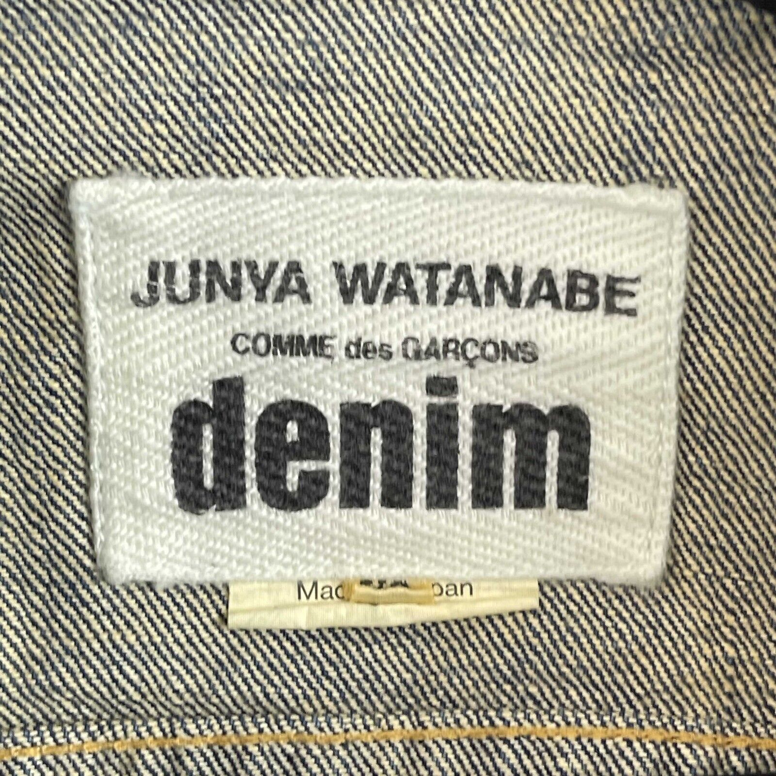 Junya Watanabe Comme des Garcons Denim Jacket Blazer 2015 Blue - Vintage Designer Denim Coat for Women, Fashion Statement Piece for Casual Outfits & Streetwear Looks