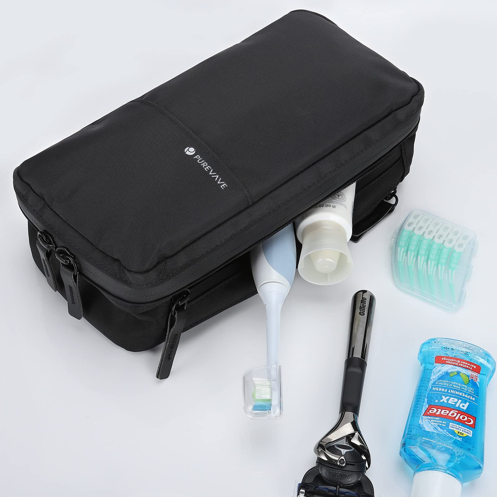 Compact Waterproof Men's Travel Toiletry Bag - Hanging Dopp Kit for Gym & Camping