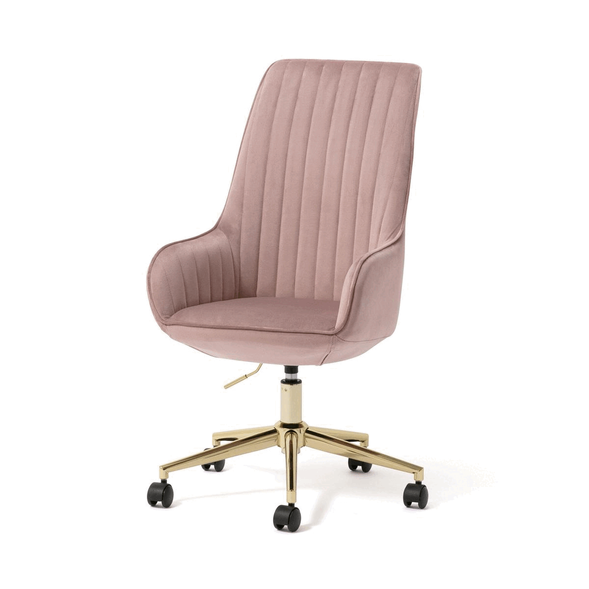 Eldorado High Back Office Desk Chair - Ergonomic Pink Computer Chair with Adjustable Height 660x700x980mm for Home & Office Workspace