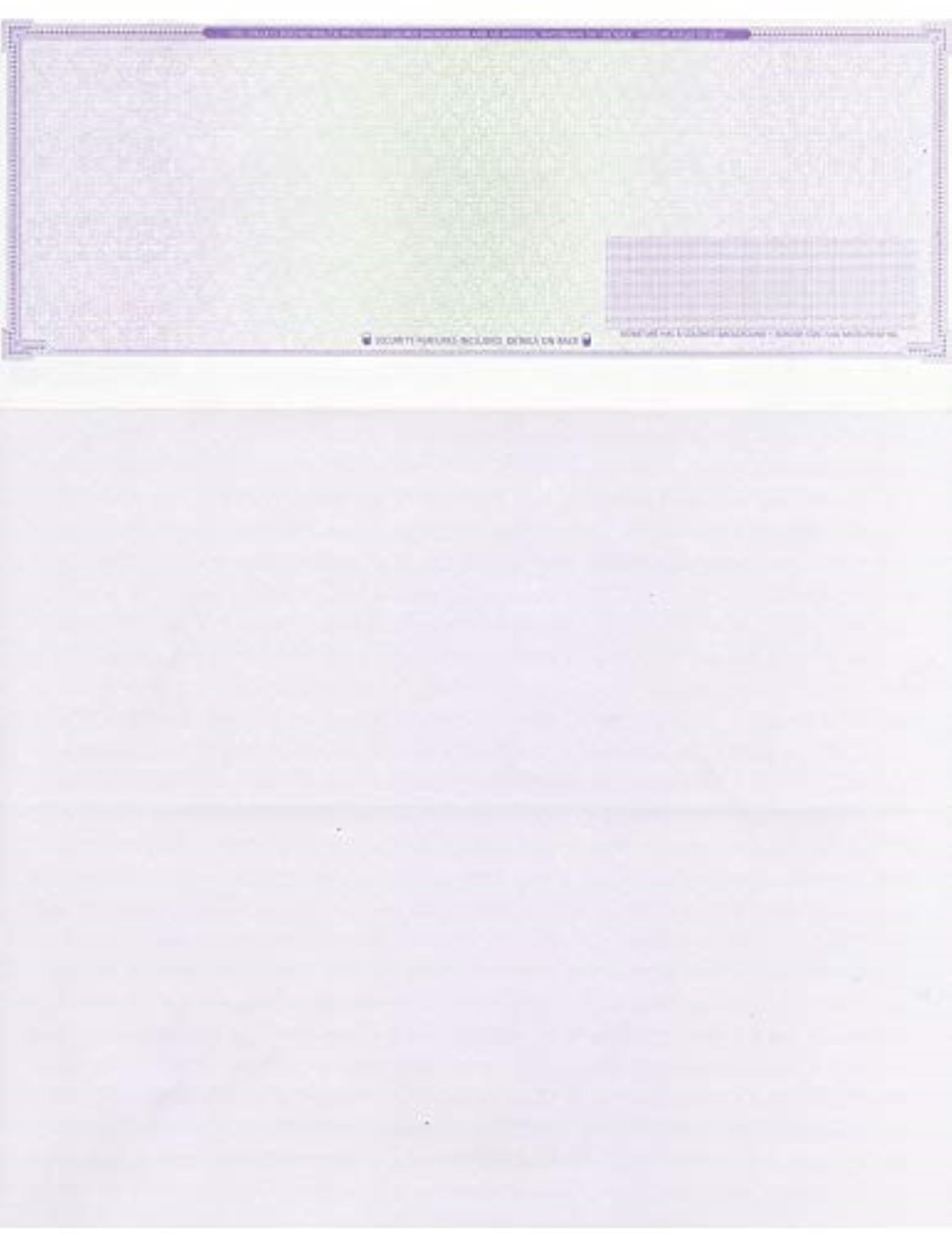 2000 High Security Blank Check Stock Paper - #70 Business Weight - Print Checks Easily & Securely from Computer - Purple Mazed Design | Perfect for Small Business Banking & Personal Check Printing