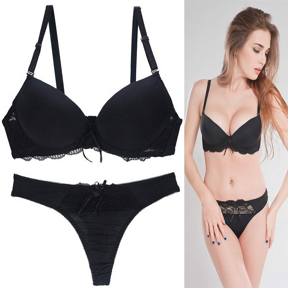 Swbreety Women's Plus Size Lace Push Up Bra and Panty Set - Underwire Padded Lingerie for Comfort & Support | Perfect for Date Night, Special Occasions & Everyday Wear
