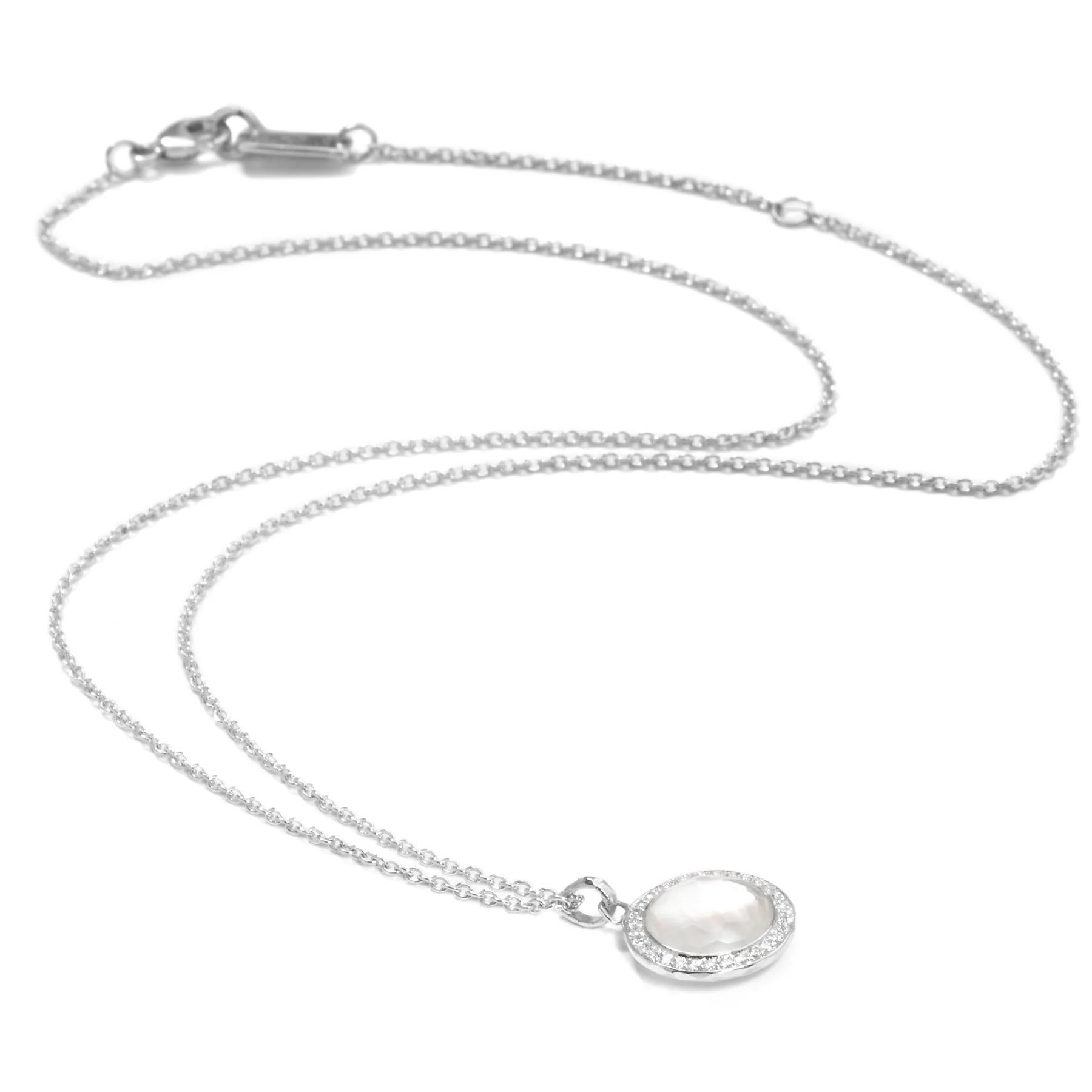 Sterling Silver Mini Pendant Necklace with Genuine Diamonds - Elegant Jewelry Gift for Women, Perfect for Weddings, Anniversaries & Special Occasions