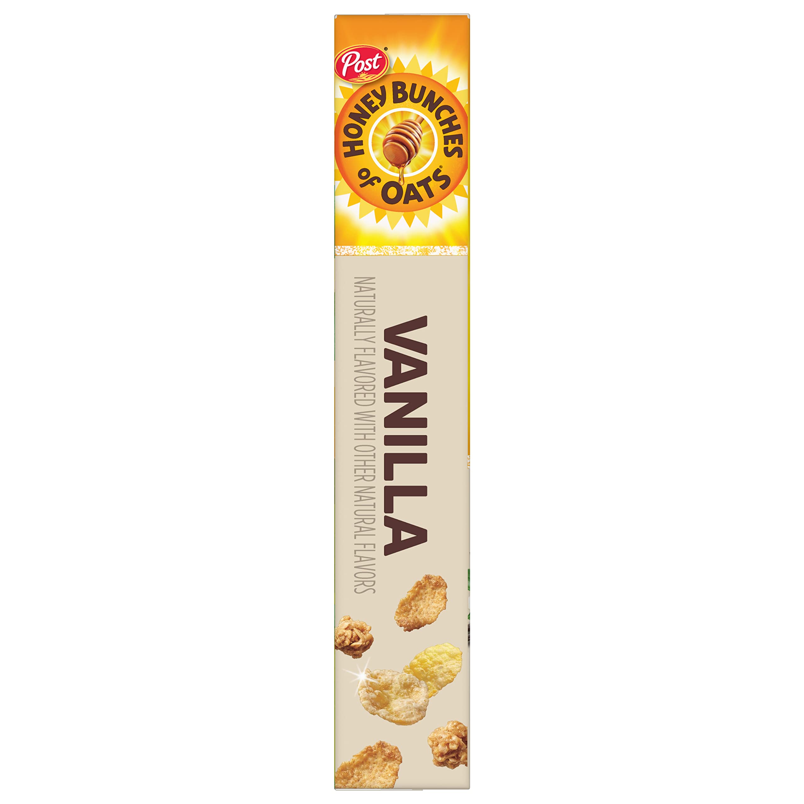 Honey Bunches of Oats Vanilla Cereal - Crunchy Oat & Granola Clusters Breakfast Cereal, 12 oz Box - Perfect for Quick Breakfast, Snacks & Healthy Eating