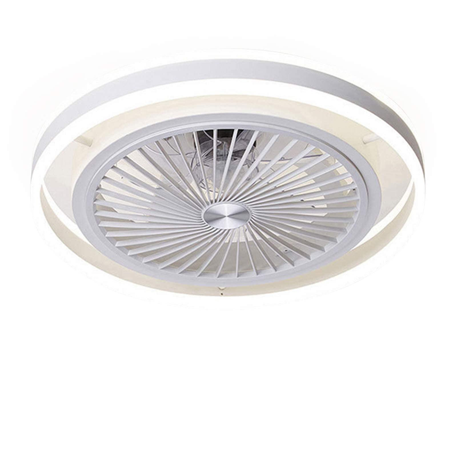 22 Inch Modern LED Ceiling Fan with Light - 3 Color Temperature Dimmable Remote Control - Quiet Reversible Motor - Energy Efficient Flush Mount Lighting for Bedroom, Living Room & Home Office