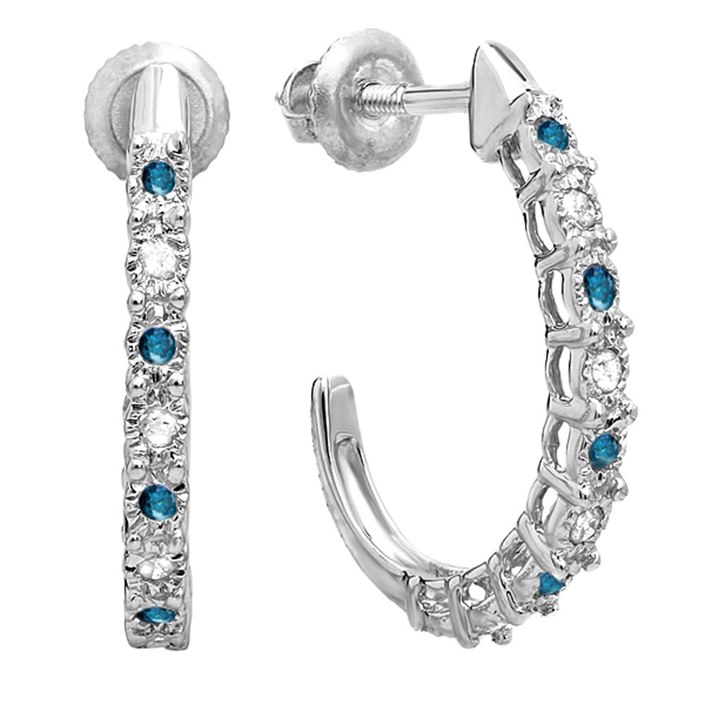 Dazzlingrock Collection Sterling Silver Hoop Earrings for Women - Elegant & Hypoallergenic Jewelry for Everyday Wear, Parties & Gifts