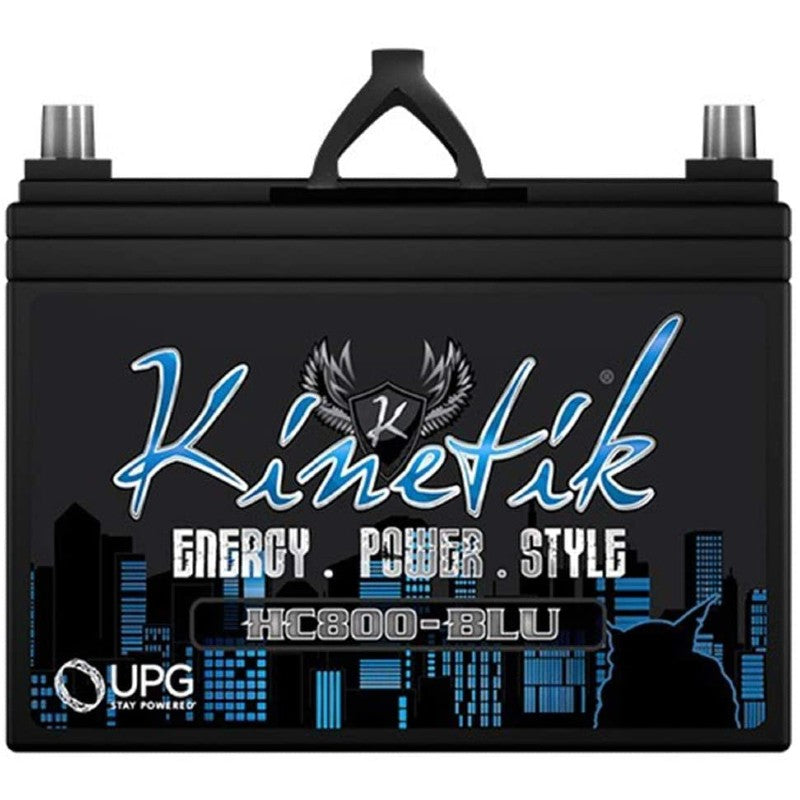 Kinetik HC800 BLU 800W 12V High Current AGM Deep Cycle Car Audio Battery - Power Cell for Subwoofers, Amplifiers & Off-Grid Systems (BLU Series) - Perfect for Car Audio Upgrades, RV & Marine Applications