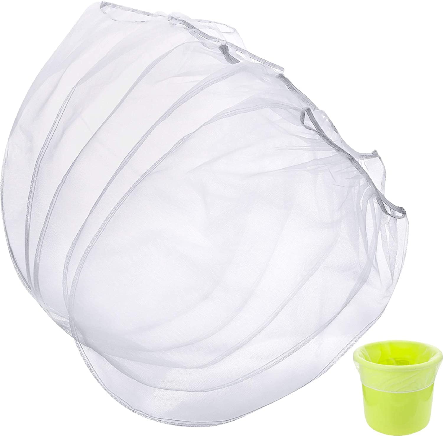 Premium White Fine Mesh Paint Strainer Bags - 5 Gallon Elastic Opening Bucket Filters for Hydroponic Painting & Gardening (40 Pack) - Perfect for DIY Projects, Home Renovation & Professional Painting Jobs