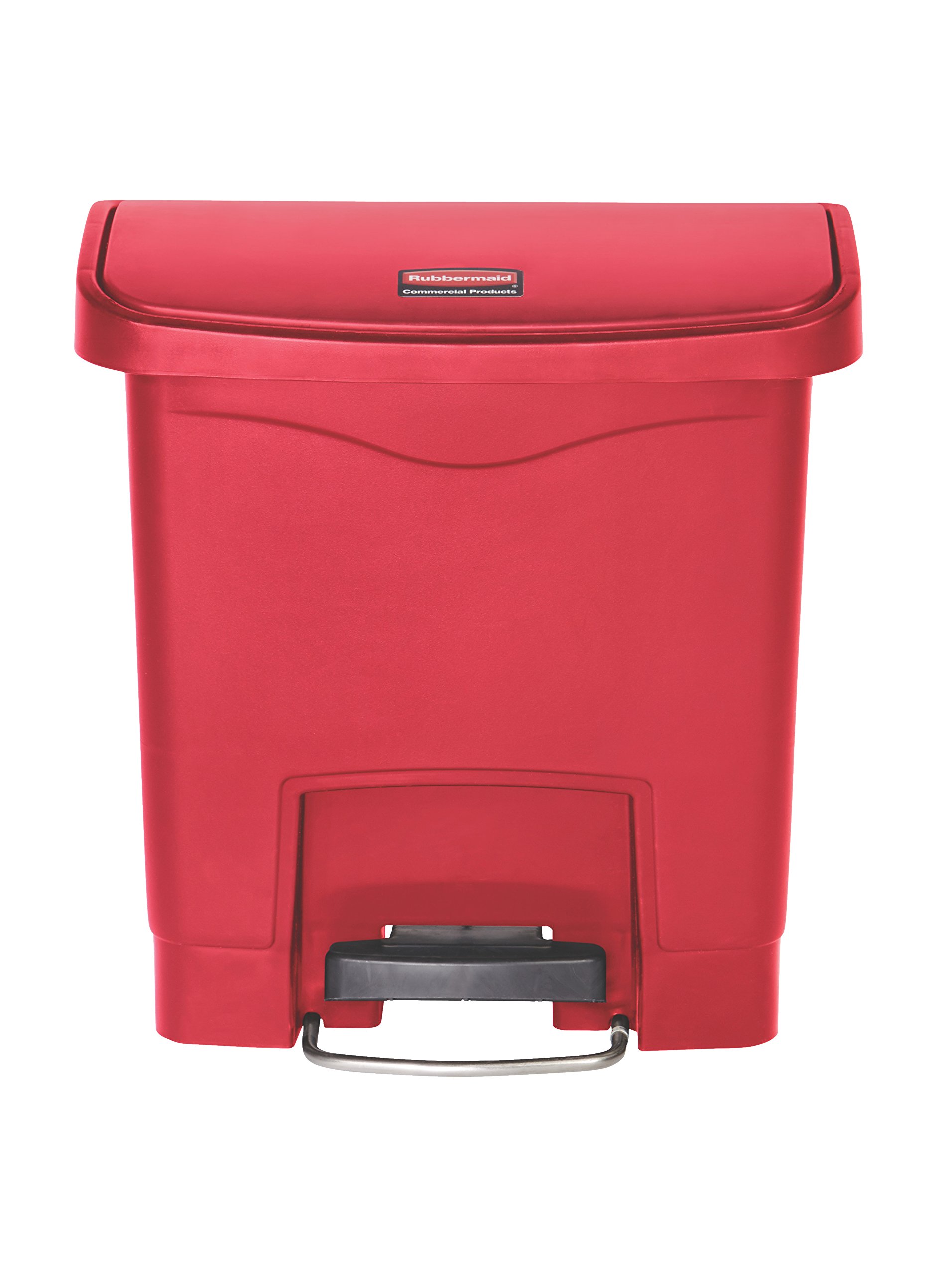 Rubbermaid Commercial 4 Gallon Slim Step-On Trash Can - Hands-Free Plastic Garbage Bin for Medical Waste, Hospitals, Labs & Patient Rooms - Ideal for Healthcare Facilities, Emergency Rooms & Clinical Settings