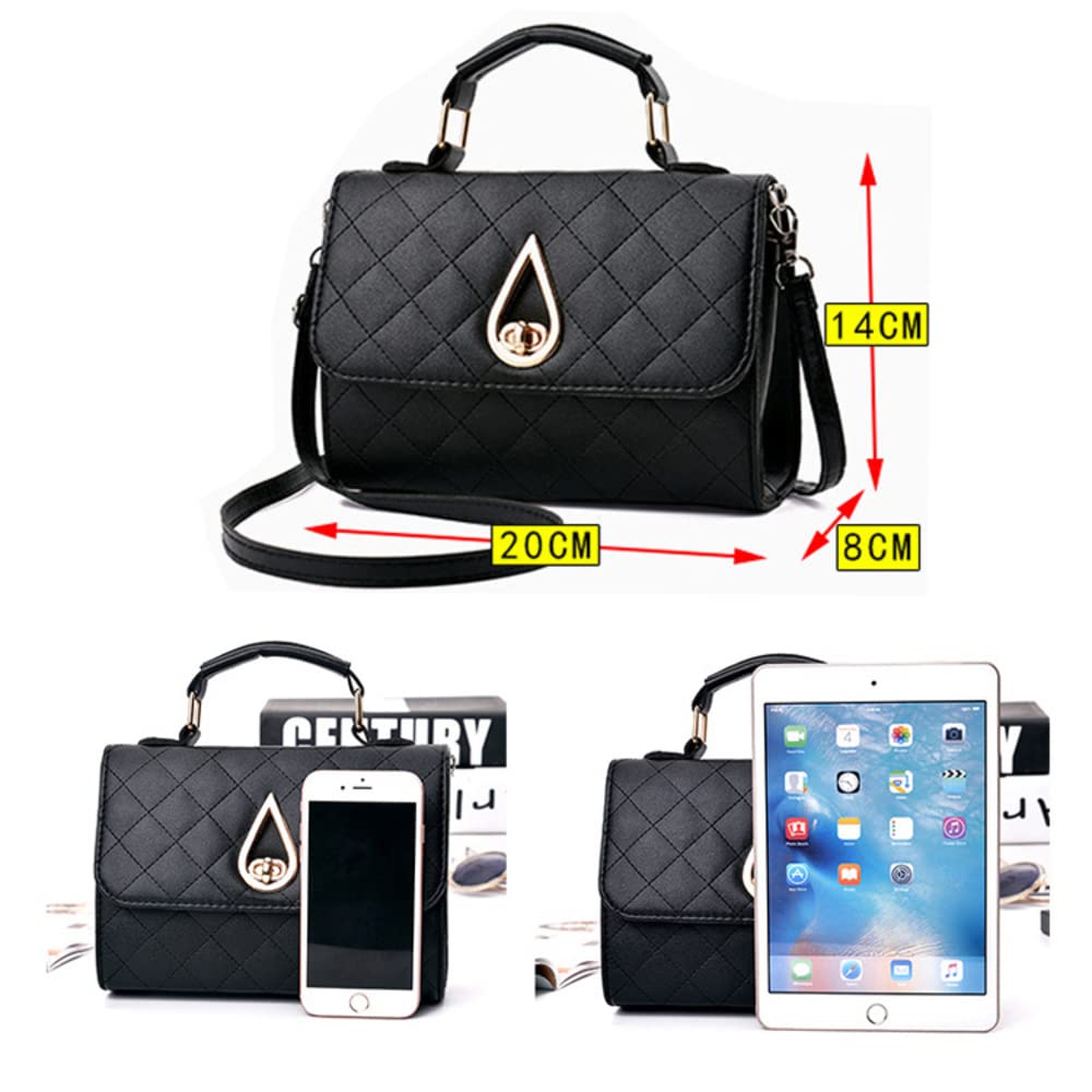 Hanbella Small Crossbody Bags for Women & Girls - Stylish PU Leather Purse Handbag with Wristlet Strap - Perfect for Teens, Daily Use, Shopping & Parties