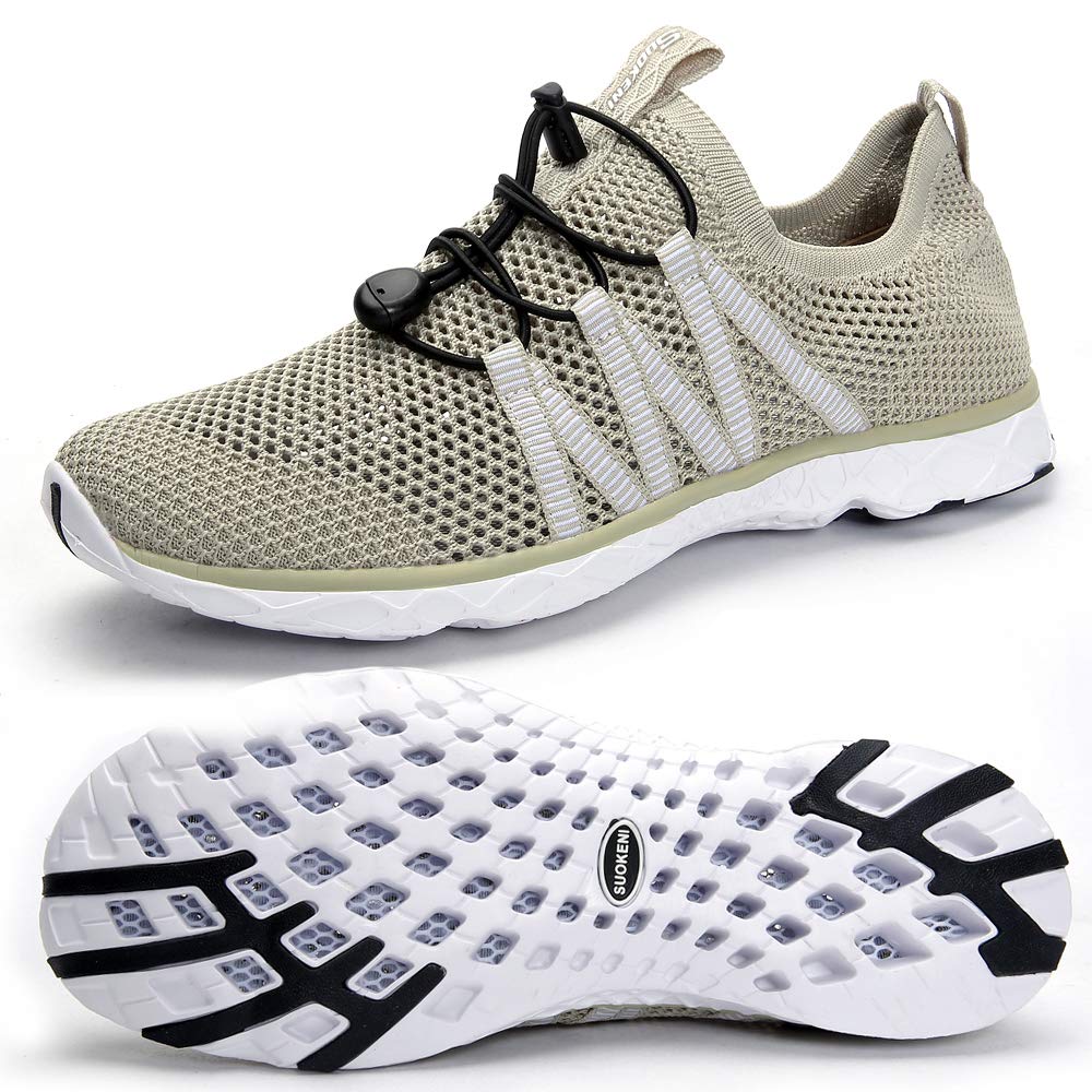 SUOKENI Women's Quick Dry Slip On Water Shoes - Lightweight Aqua Socks for Beach, Swimming, Surfing & Water Sports | Perfect for Pool, Yoga & Travel