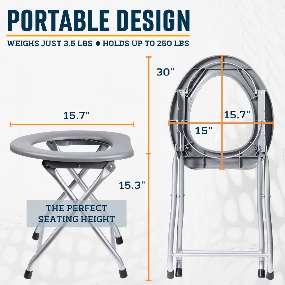 Alpcour Portable Toilet with Built-in Sink - 17L Water Capacity Camping Toilet for RV, Boat, Travel & Outdoor Adventures | Compact Commode with Travel Bags for Emergency, Road Trips & Off-Grid Living