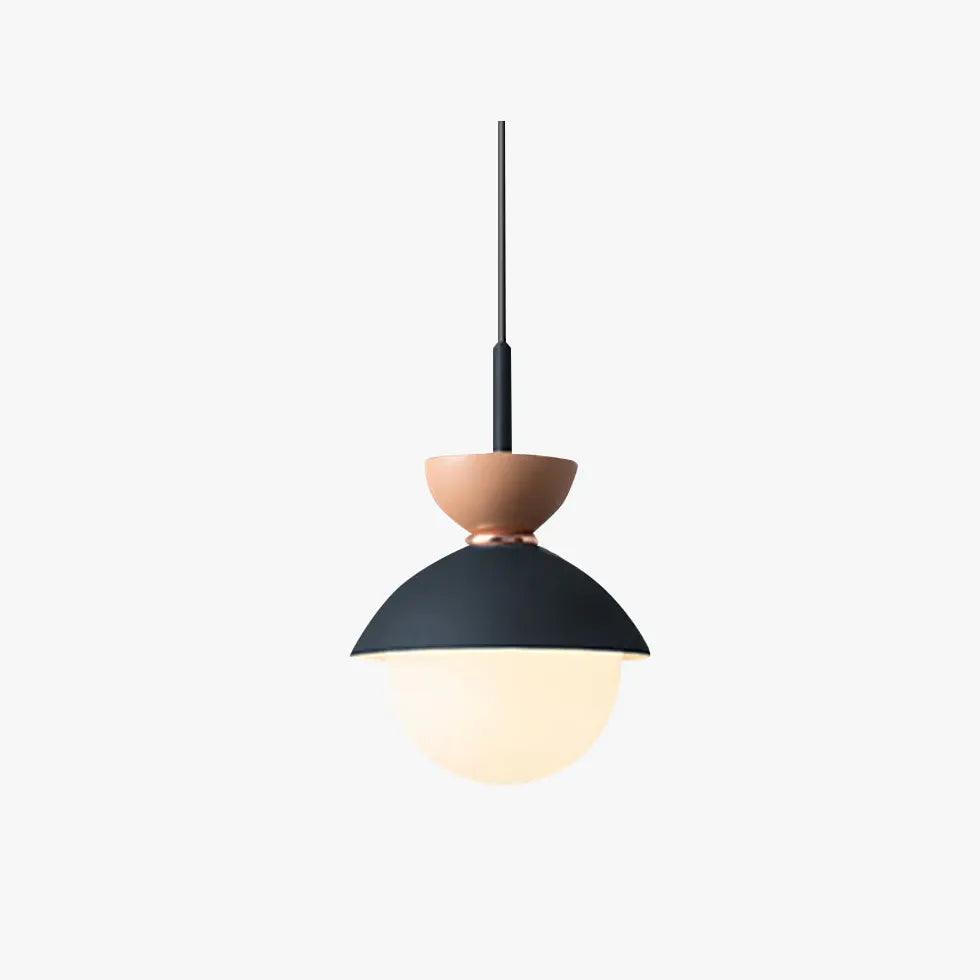 Single Head Glass Globe Pendant Light - Modern Hanging Fixture for Kitchen Island, Dining Room & Bedroom Lighting