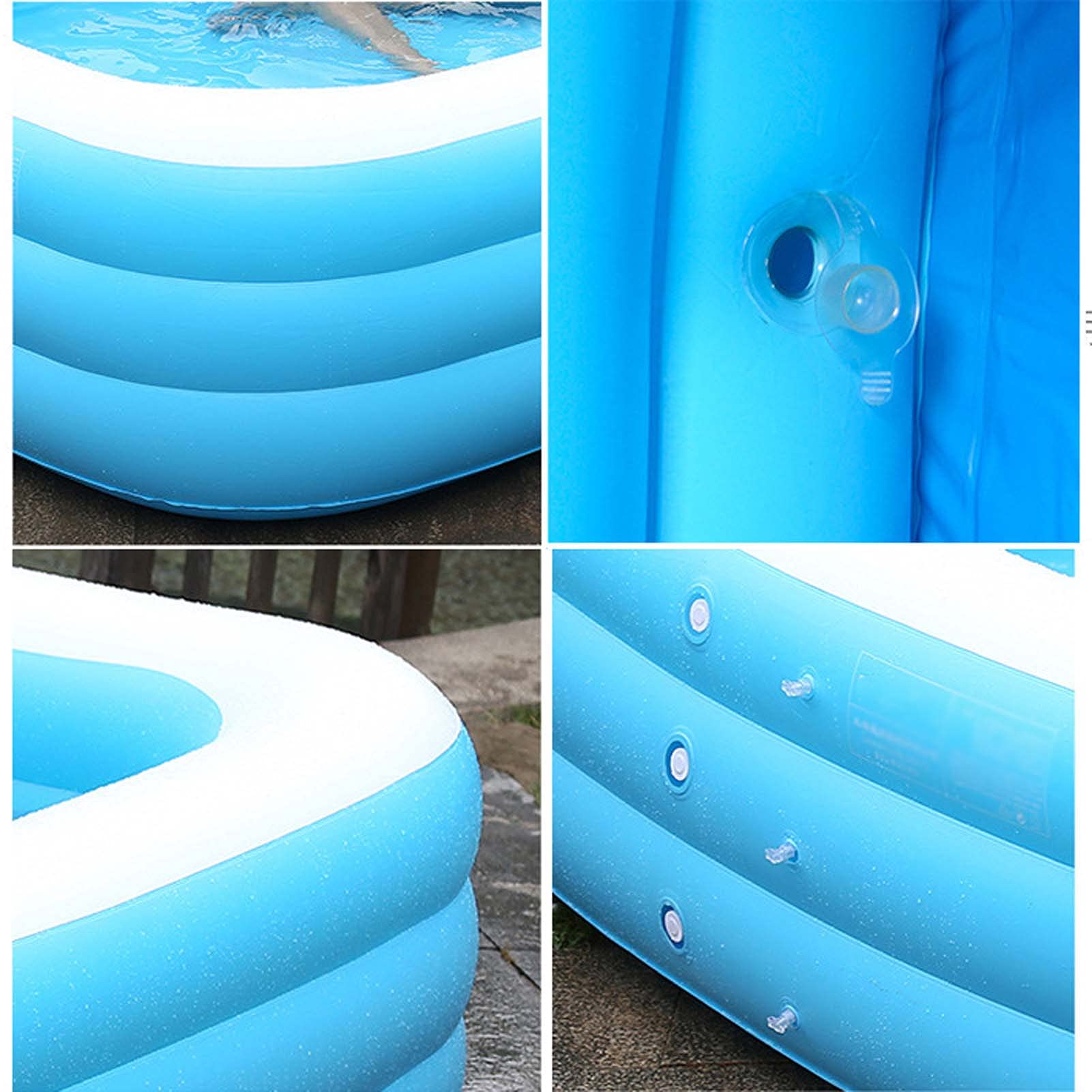 **102x69x24 Inch Inflatable Family Swimming Pool for Kids & Adults - Above Ground Blow Up Pool for Outdoor, Backyard, Garden, Summer Water Play - Perfect for Parties, Relaxation & Fun**
