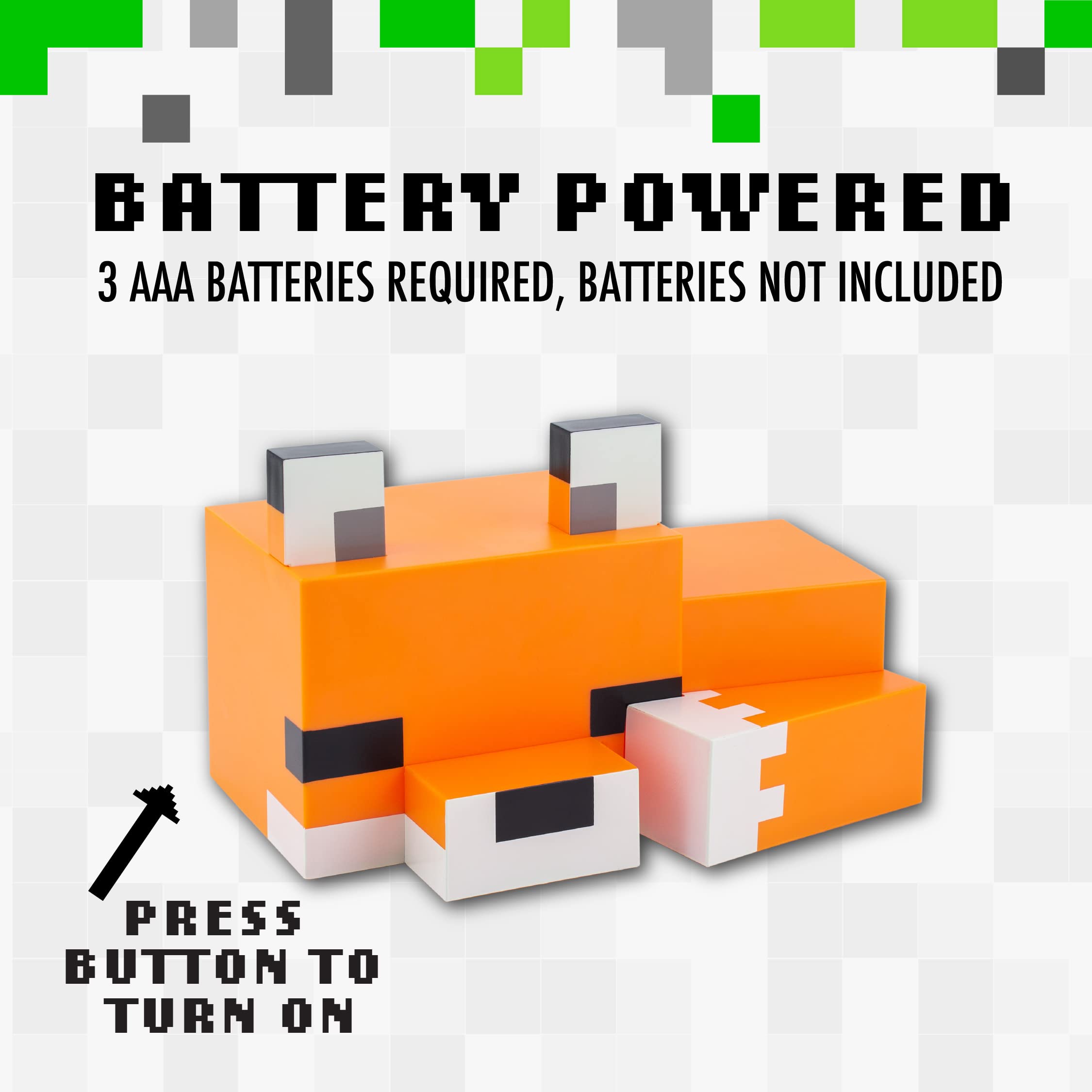 **Paladone Minecraft Cute Fox Night Light - Soft Orange Glow, Officially Licensed Desk Lamp for Gaming Room, Kids & Teen Bedroom - Perfect for Nighttime Reading & Cozy Ambiance**