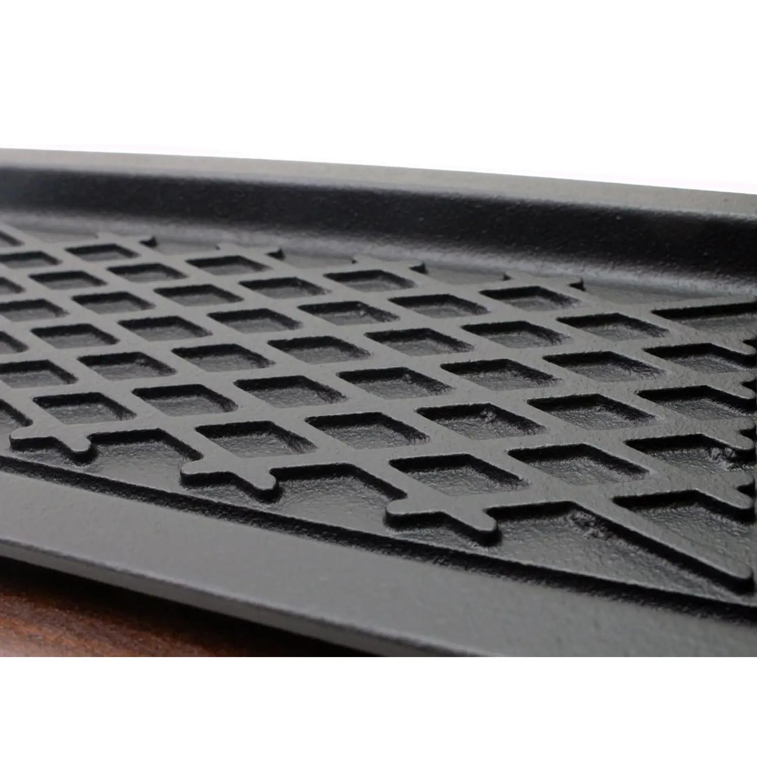 Premium Asahi Chuzo Cast Iron Sizzler Platter - Rectangular Grill Plate for Steak, Fajitas & Sizzling Dishes - Perfect for Restaurants, BBQs & Home Cooking
