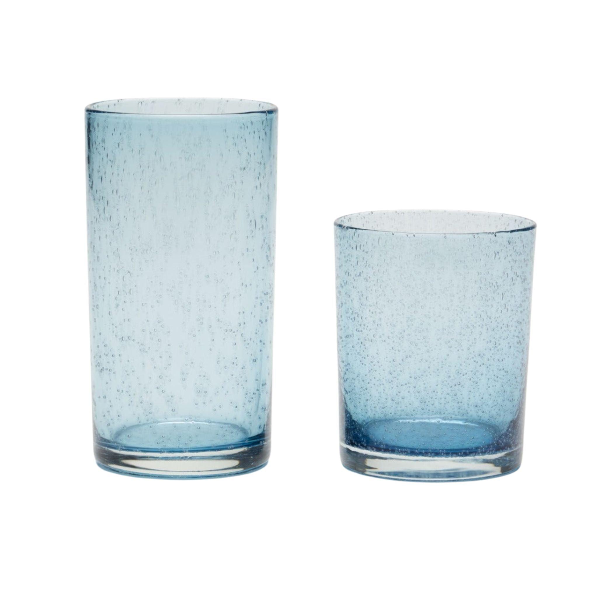 Hand Blown Charcoal Blue Glassware Set - Elegant Drinking Glasses for Wine, Cocktails & Home Decor - Perfect for Dinner Parties, Gifts & Stylish Entertaining