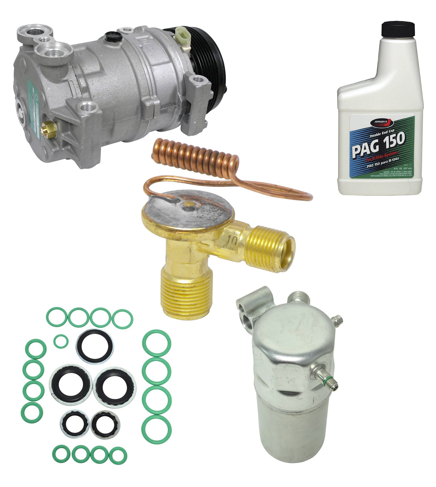 Universal Air Conditioner KT 3220 A/C Compressor and Component Kit - Replacement Parts for Home & Car AC Systems - Perfect for HVAC Repair and Maintenance