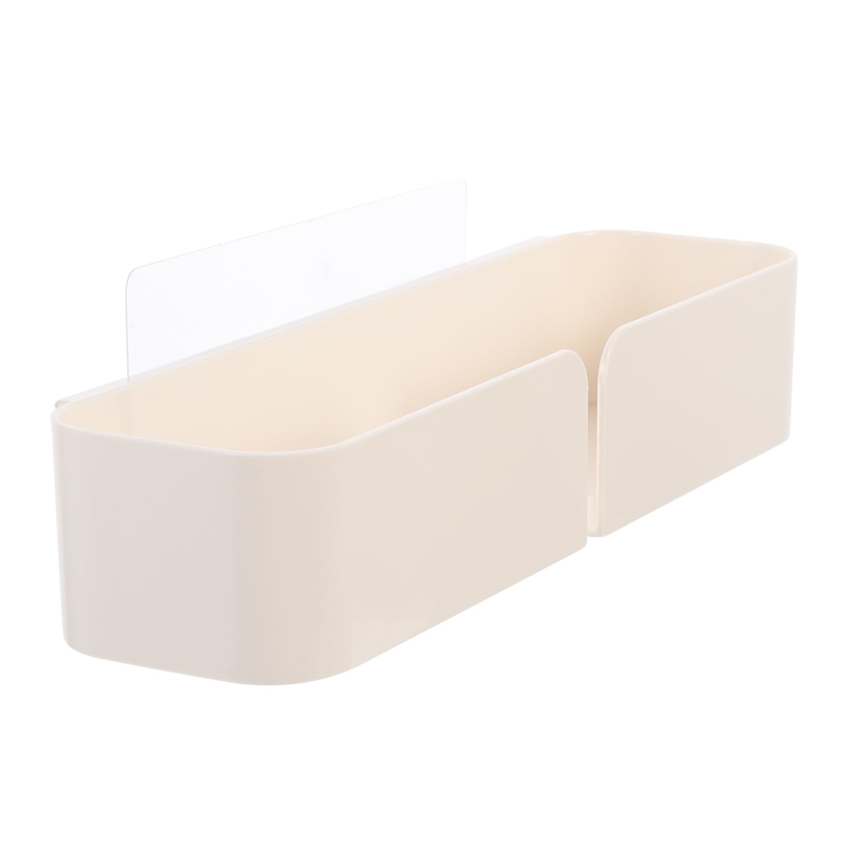 Cabilock Wall-Mounted Adhesive Document Organizer - Space-Saving Storage for Makeup Brushes & Bathroom Essentials (White) - Perfect for Small Bathrooms, Vanities & Dorm Rooms
