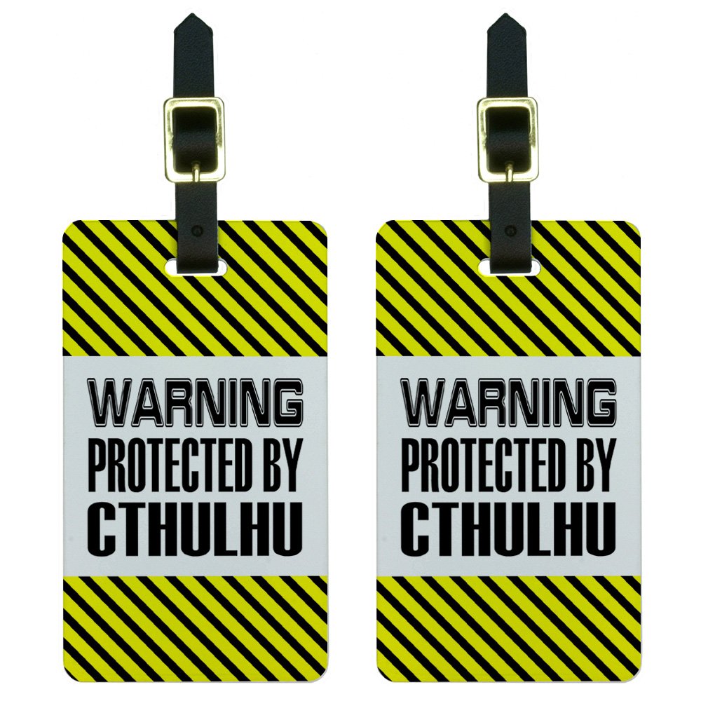 CTHULHU Themed Luggage Tags - Set of 2 Durable Suitcase ID Tags for Travel Bags & Carry-Ons | Perfect for Airports, Cruises & Adventure Travel