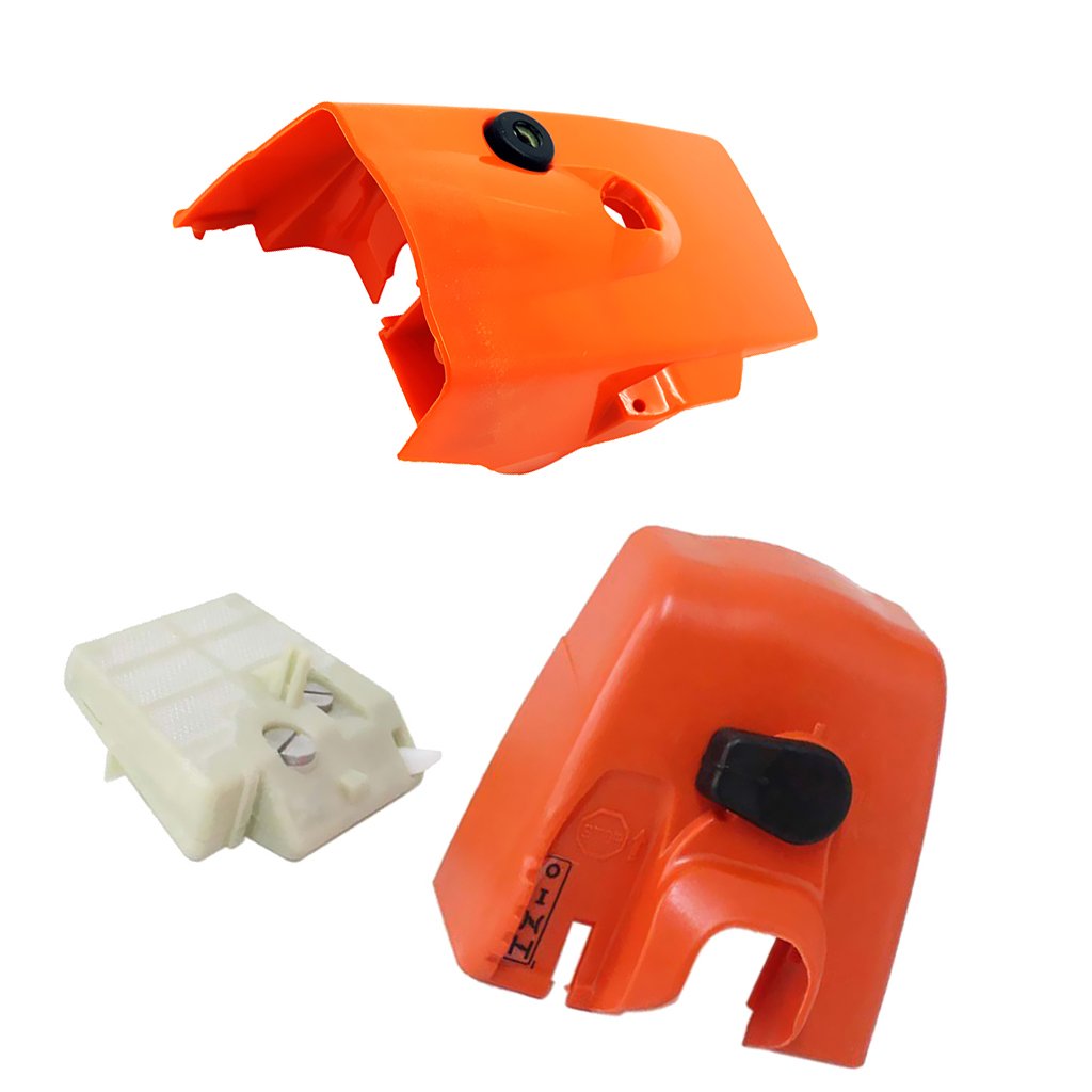 Stihl Chainsaw 026 MS260 Replacement Plastic Engine Cylinder Cover & Air Filter Cover Set - 1PC Shroud Cover + 1PC Air Filter Cover + 1PC Air Filter | Durable Parts for Forestry Work & Tree Cutting Maintenance