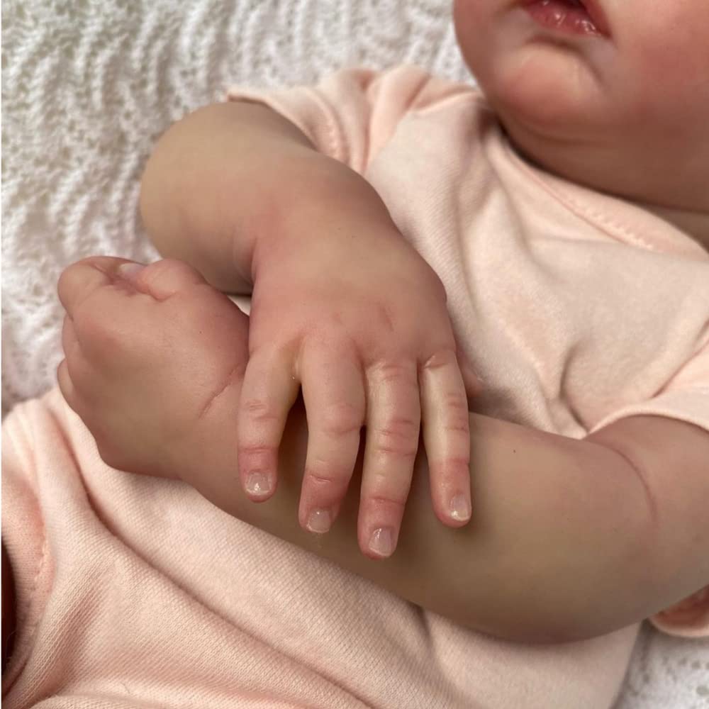 Lifelike Reborn Baby Doll 19 Inch - Soft Body Realistic Newborn Baby Doll with Blue Eyes - Best Birthday Gift for Girls & Kids Age 3+ - Perfect for Role Play, Pretend Play, and Collectors