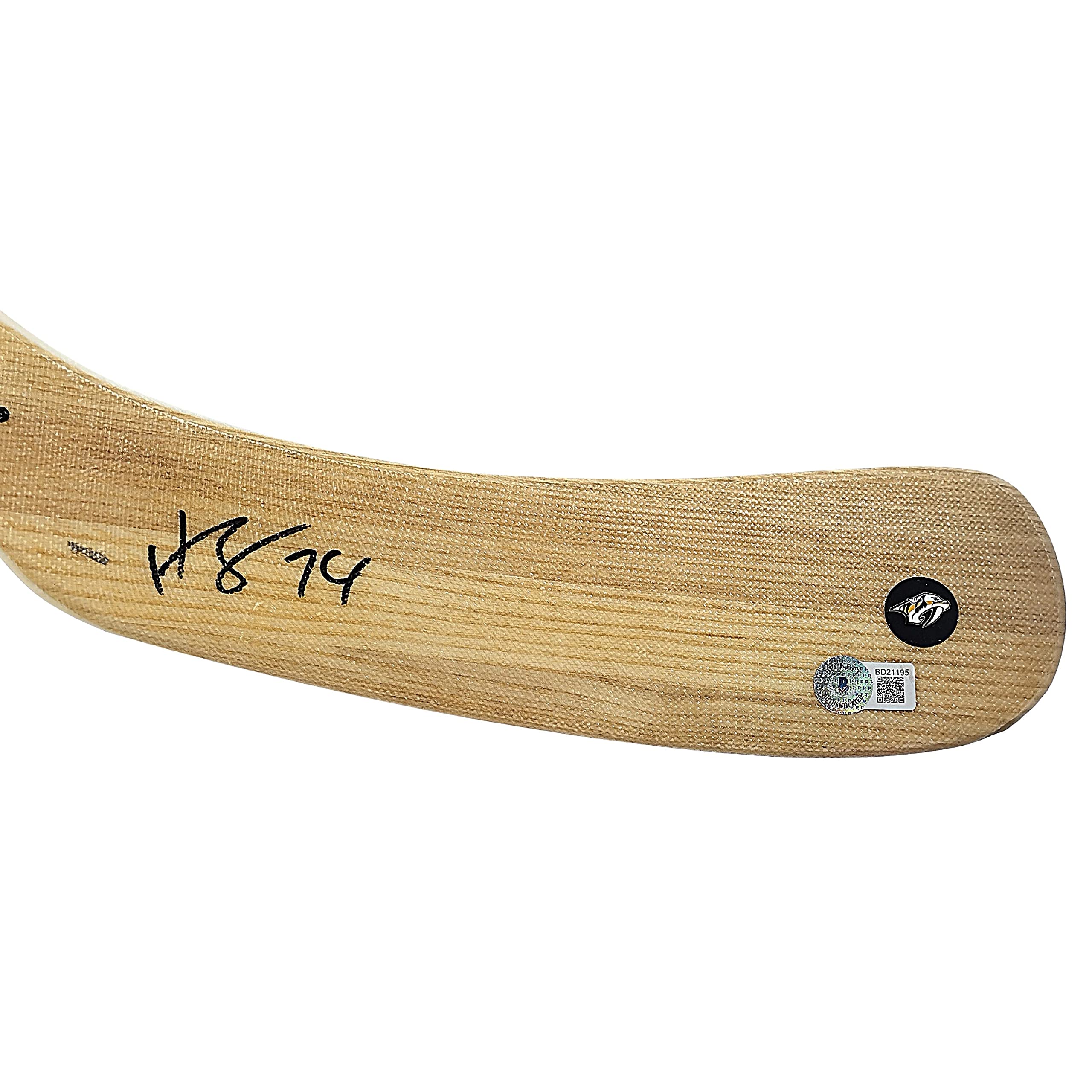 **Juuse Saros Signed Ice Hockey Stick Blade - Beckett Authenticated Autograph with COA & Proof Photo - Nashville Predators Memorabilia - Perfect for Collectors & Hockey Fans**