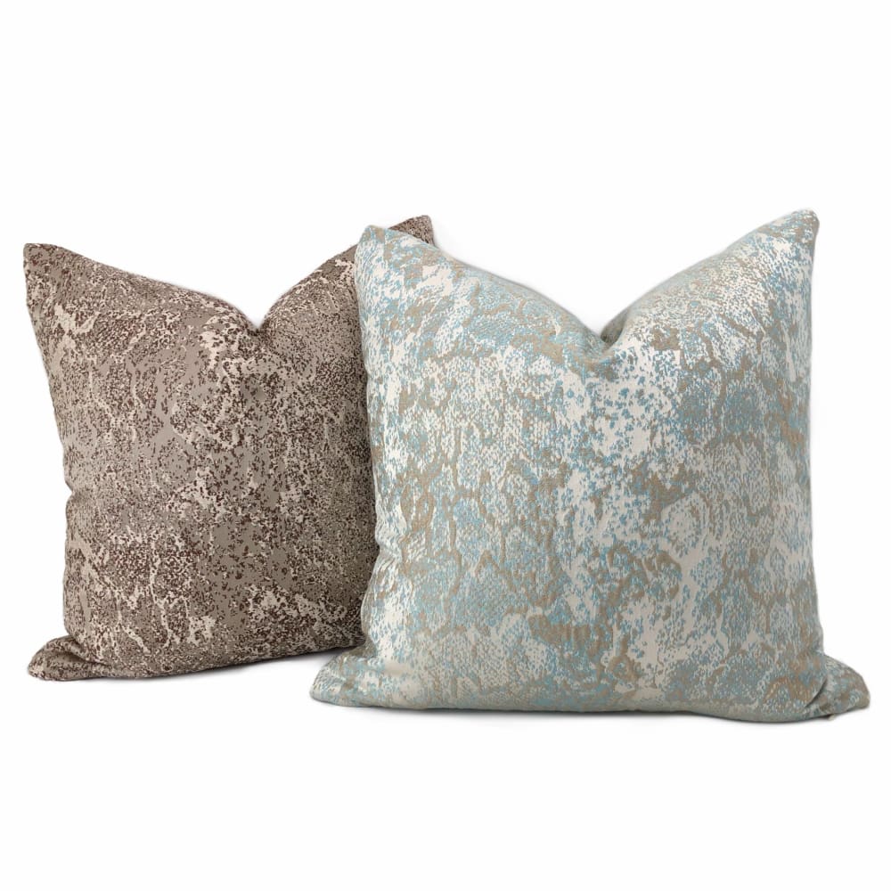 Denali Brown Abstract Texture Pillow Cover - Soft Decorative Throw Pillow Case for Sofa, Bed, Couch - Home Decor & Living Room Accent (18x18 inches)