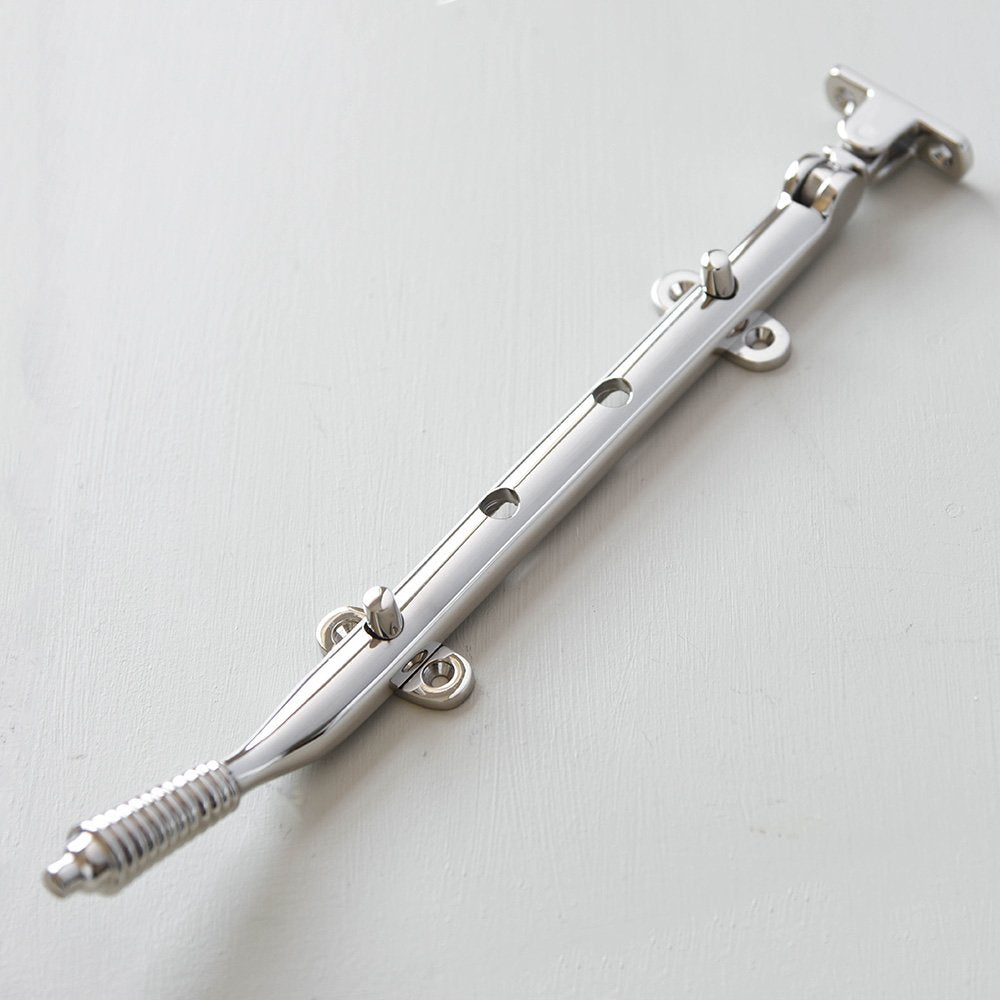 Polished Nickel Beehive Casement Stay - Durable Window Hardware for Traditional & Modern Homes - Perfect for Bedroom, Living Room & Kitchen Windows