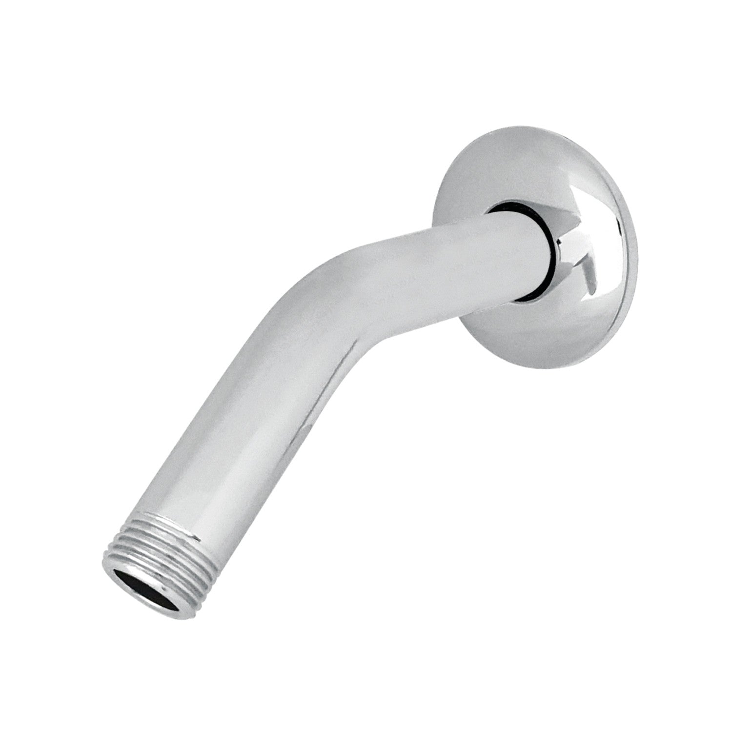 AquaElements K155K1 6 Inch Adjustable Shower Arm with Round Flange - Polished Chrome Finish for Bathroom & Shower Installation - Perfect for Modern Home Renovation
