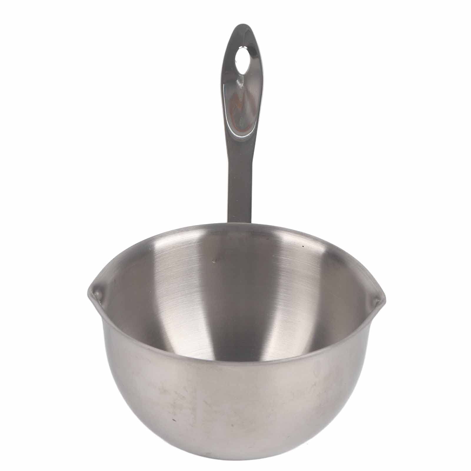 Premium Stainless Steel Mini Butter Warmer Pot - 300ML Milk Warmer & Small Saucepan with Ergonomic Handle - Induction, Electric & Gas Stove Compatible - Perfect for Coffee Shops, Home Kitchens & Camping Cooking