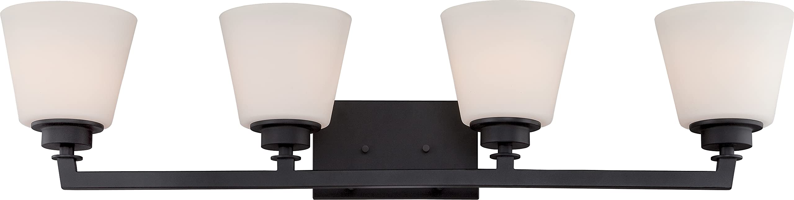 Nuvo Lighting 60/5554 4-Light Bathroom Vanity Fixture in Bronze/Dark Finish - Perfect for Modern Bathroom & Dressing Room Lighting
