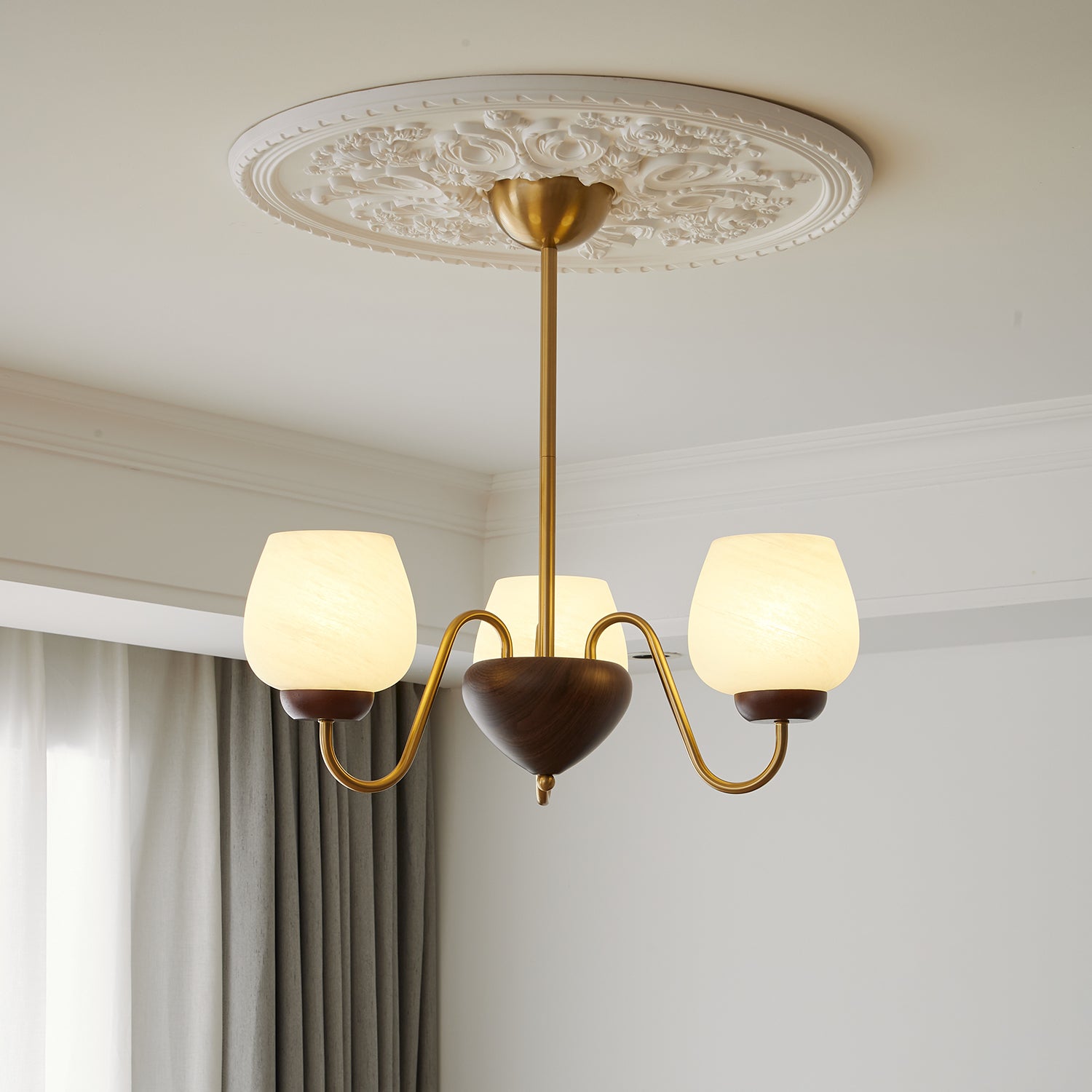 Elegant Aurora Crystal Chandelier - Modern Ceiling Lighting Fixture for Dining Room, Bedroom & Living Room Decor