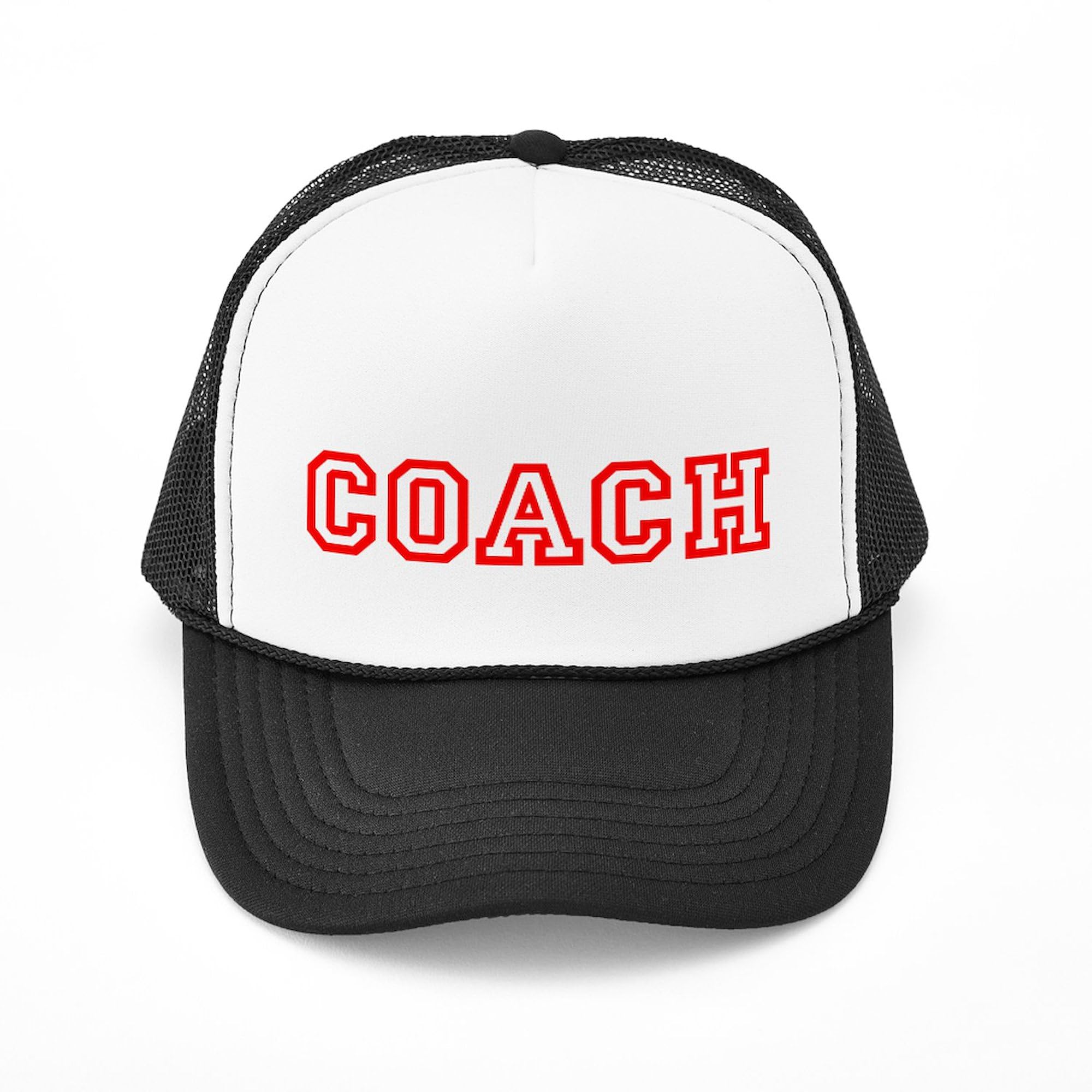 Coach Coaching Trucker Mesh Hat - Adjustable Snapback Cap for Men & Women | Perfect for Sports, Outdoor Activities & Casual Wear