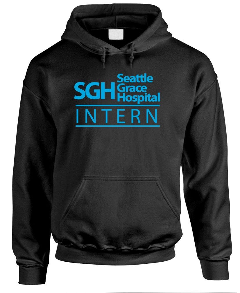 Seattle Grace Intern Hoodie - Grey's Anatomy TV Show Merch - Men's Pullover Sweatshirt for Fans & Casual Wear