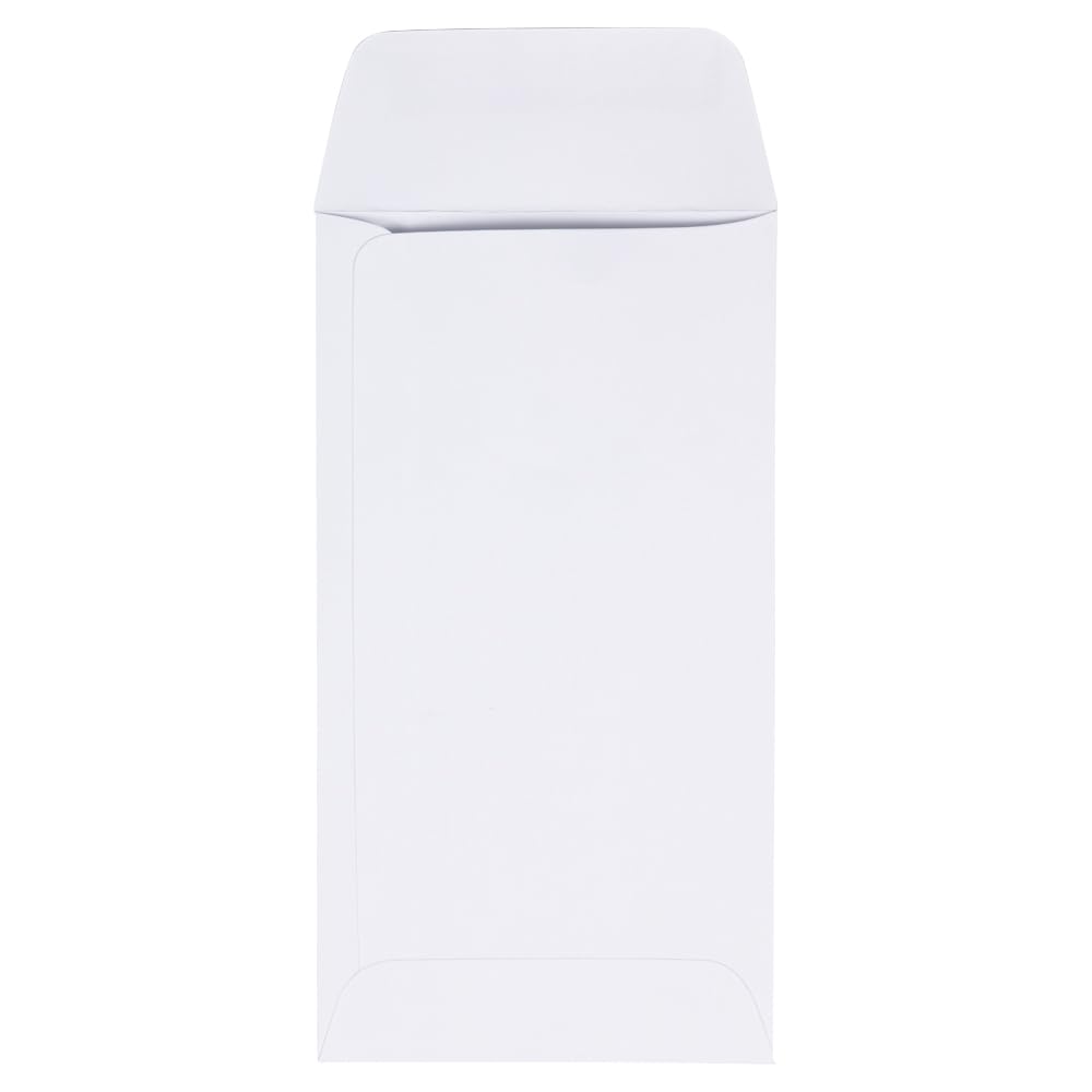 JAM PAPER #7 Coin Business Envelopes 3.5 x 6.5 Inches - White Bulk Pack of 1000 - Perfect for Cash, Coins, Tickets & Small Business Mailing