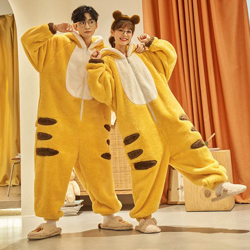 Warm Fuzzy Onesie for Adults - Kawaii Cozy Fleece Pajamas | Soft Winter Sleepwear & Lounge Wear for Women & Men | Perfect for Cold Nights, Netflix Binges & Relaxing at Home