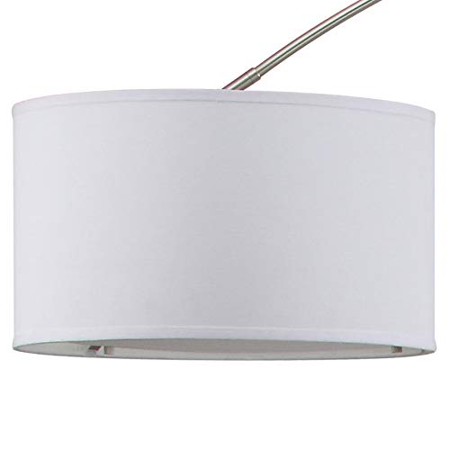 SAFAVIEH Ascella 86-inch Modern Farmhouse Arc Floor Lamp with LED Bulb - Contemporary Nickel Finish for Living Room, Bedroom & Home Office Lighting | Perfect for Reading Nooks and Cozy Corners