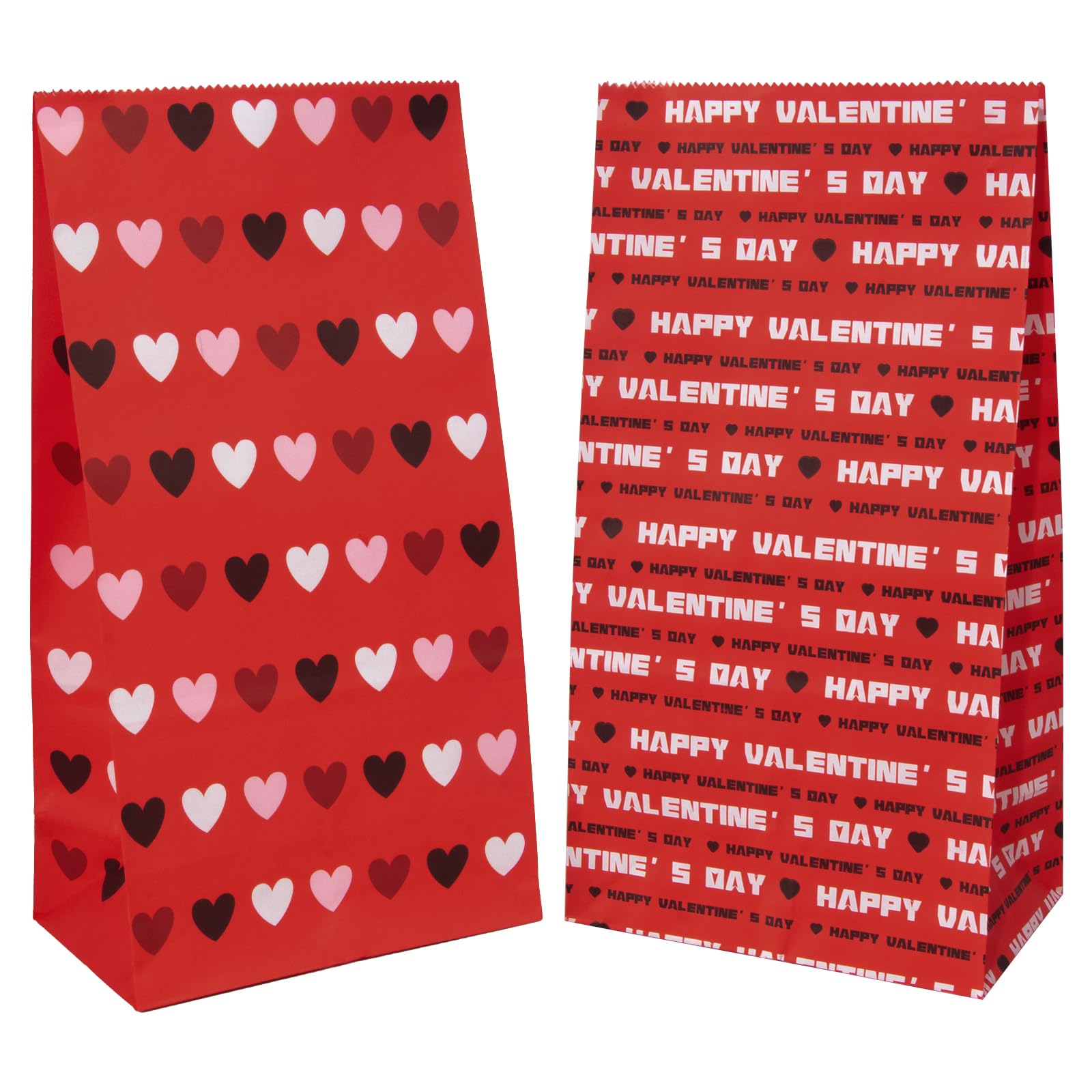 30 Pcs Valentine's Day Gift Bags for Kids - Classroom Exchange Presents, Party Favors & Goodie Bags | Cute Paper Treat Sacks for Valentine's Gifts (Boys & Girls) - Perfect for School Parties, Classroom Activities & Holiday Celebrations