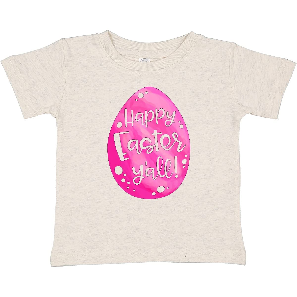 Inktastic Happy Easter, Y'all Pink Easter Egg Baby T-Shirt - Cute Easter Outfit for Toddlers & Infants - Perfect for Easter Egg Hunts, Family Photos & Spring Celebrations
