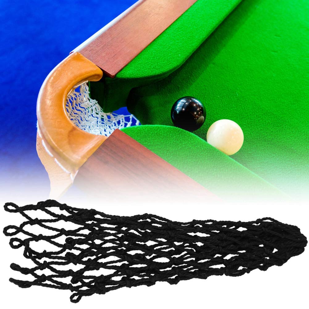 Billiards Mesh Bag 6Pcs Set - Durable Black Pool Table Pockets for Bumper & Billiards Tables | Replacement Nets for Home Game Rooms & Bars