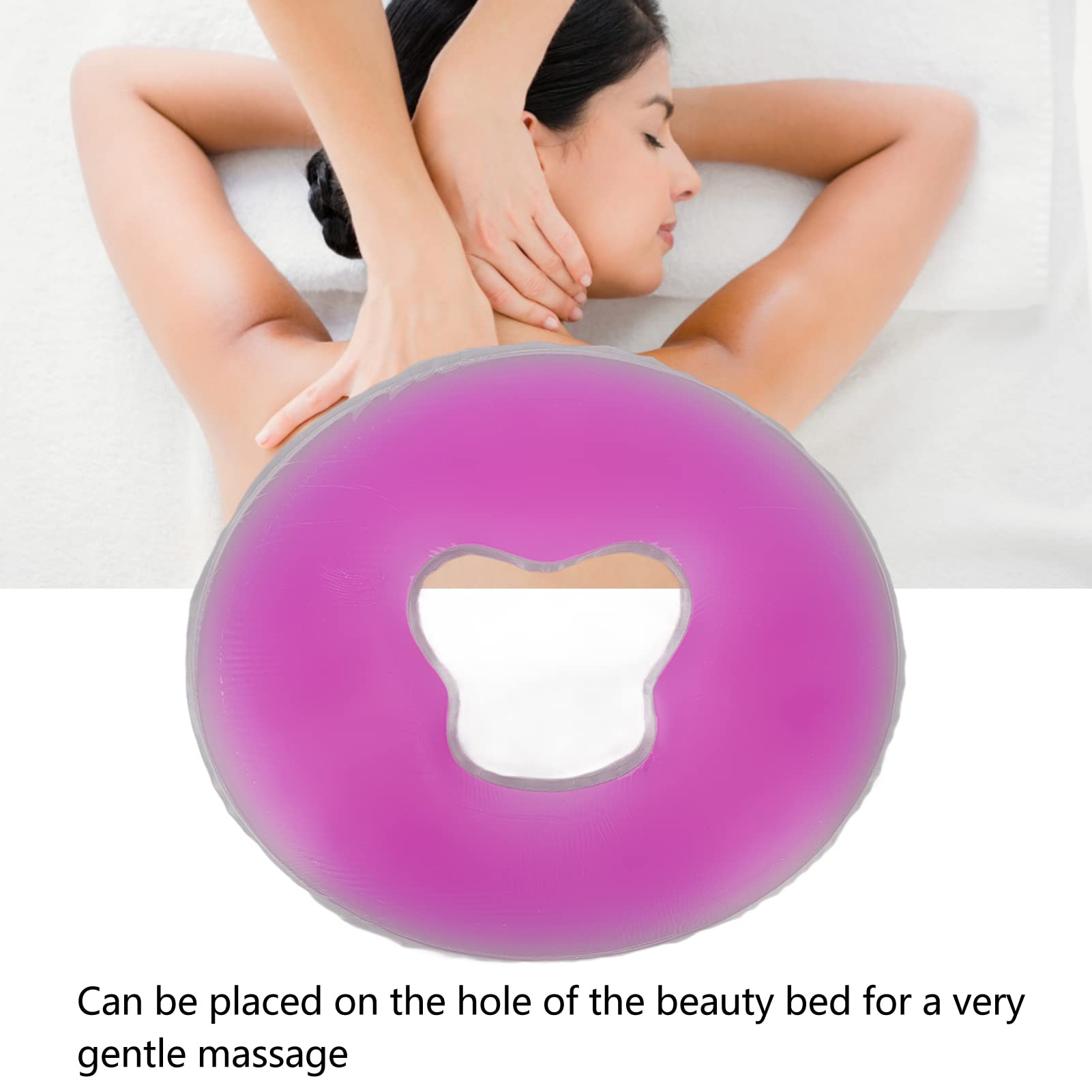 Premium Silicone Face Massage Pillow - Soft Gel Face Pad for Relaxation & Skin Care - Round Cushion for Beauty Salon, Spa & Desk Break - Perfect for Stress Relief & Anti-Aging Skincare Routine