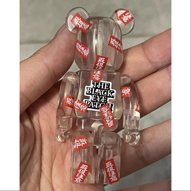 Bearbrick Series 39 PATTERN Clear 100% Collectible Art Toy - Perfect for Display, Gifts, and Anime Collections