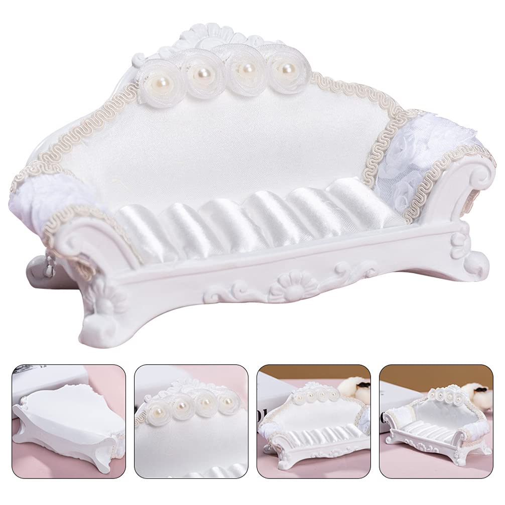 BESPORTBLE Ring Holder Display Stand - Jewelry Organizer for Rings, Earrings & Necklaces - Decorative Tray with Mini Compartments - Perfect for Vanity, Dresser, Dollhouse & Jewelry Store Display
