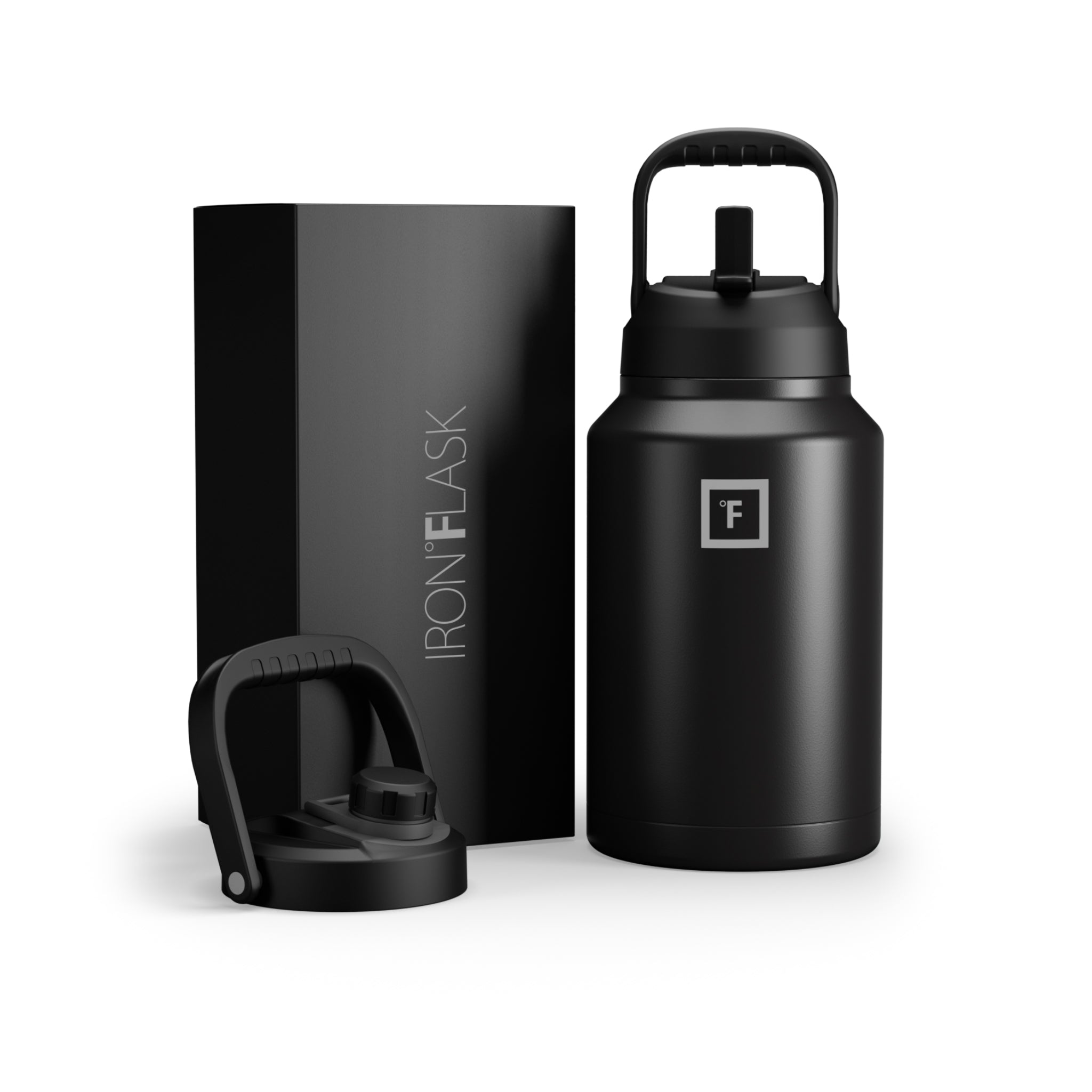 1 Gallon Water Bottle with Straw & Spout Lids - BPA Free Leakproof Large Water Jug for Gym, Hiking, Camping & Outdoor Activities