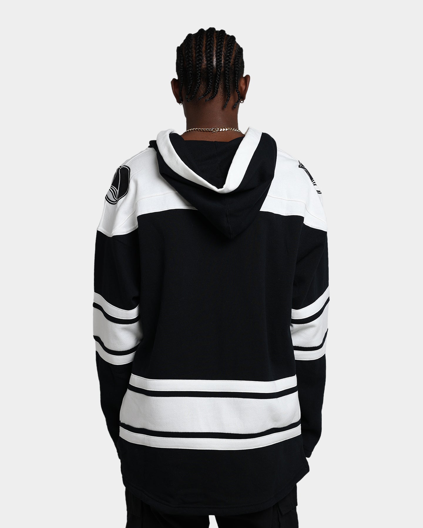 47 Brand San Jose Sharks Superior Lacer Hoodie - Men's NHL Hockey Team Pullover Sweatshirt - Jet Black - Perfect for Game Day & Casual Wear