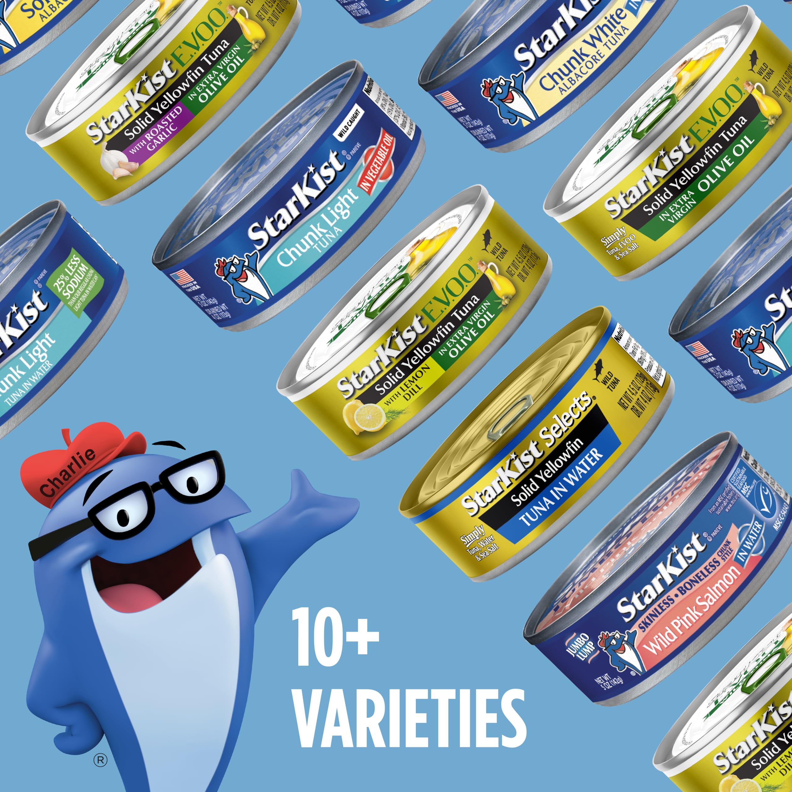StarKist Selects Solid Light Tuna in Water Can, 4.5 Ounce (Pack of 12) - Perfect for Salads, Sandwiches, and Healthy Snacks