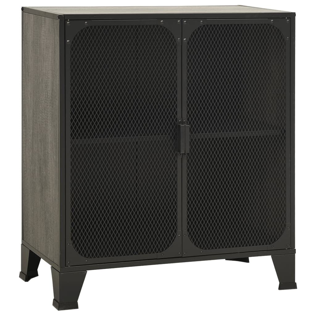 Gray Metal Storage Cabinet with MDF Top - 28.3