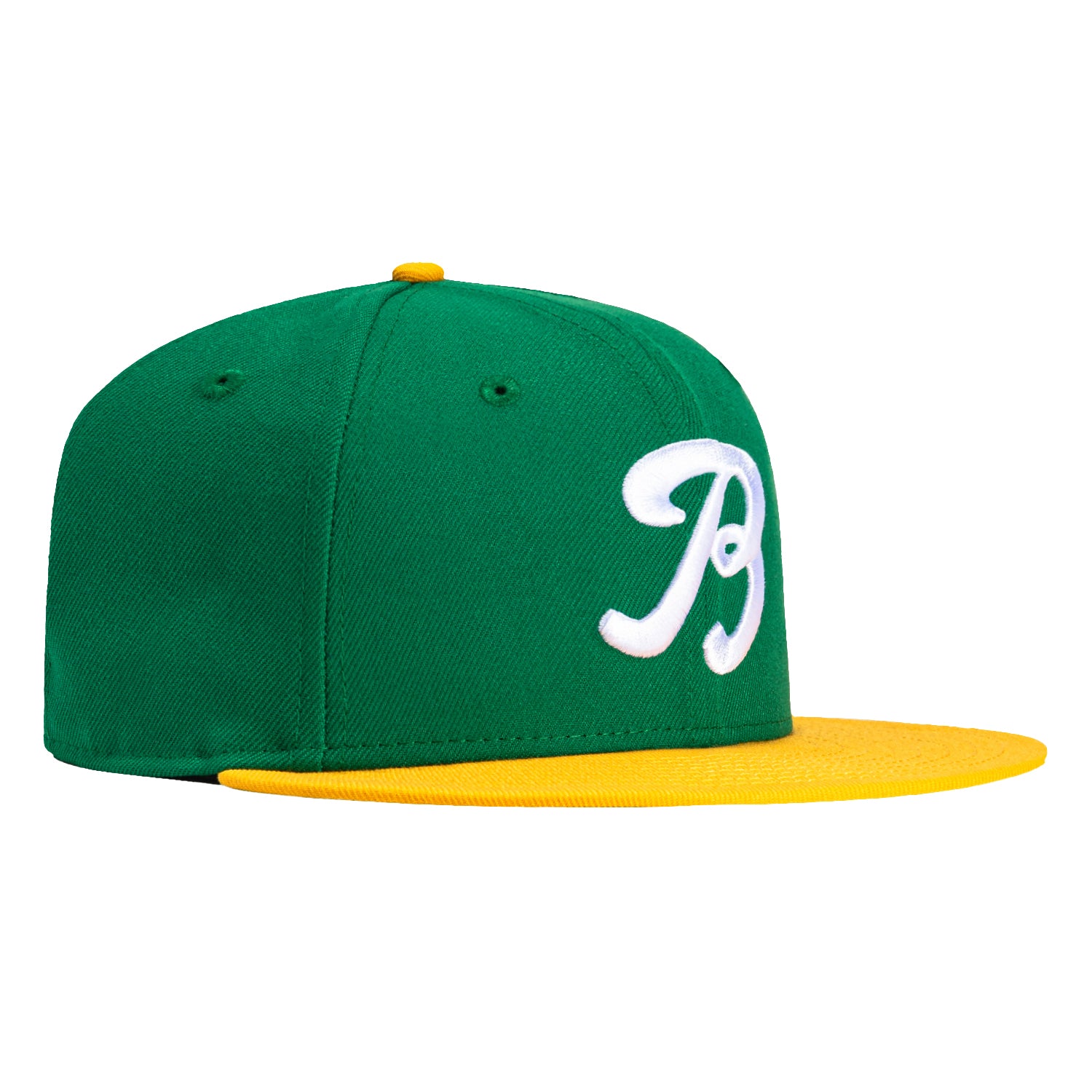New Era 59Fifty Birmingham Athletics Baseball Cap - Kelly Green & Gold - Perfect for Sports Fans, Game Day & Streetwear Fashion