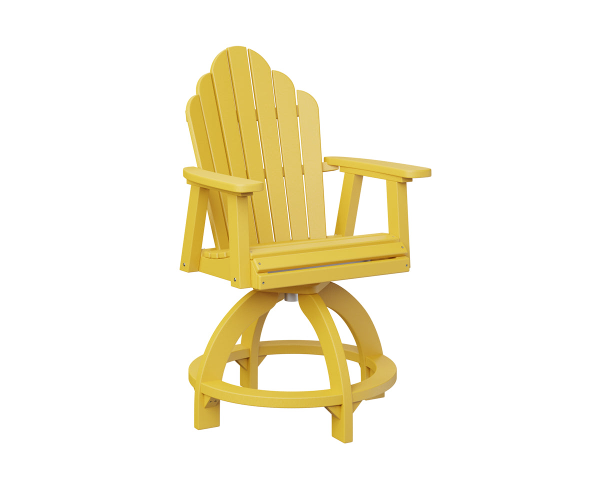 Berlin Gardens Cozi Back Swivel Counter Chair - Adjustable Height Bar Stool with Padded Seat for Kitchen Island, Breakfast Nook & Home Bar - Comfortable Modern Dining Furniture