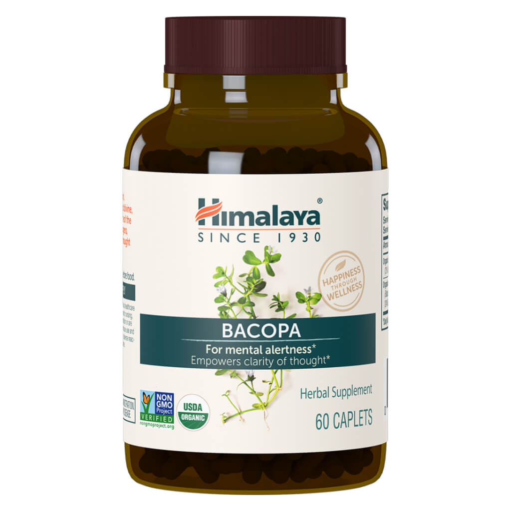 Organic Bacopa Monnieri Supplement - Premium Herbal Brain Booster for Memory, Focus & Cognitive Support - Natural Nootropic for Students, Professionals & Seniors - Vegan, Non-GMO, Gluten-Free - Great for Study, Work & Mental Clarity